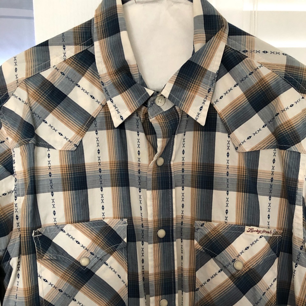 Men’s Lucky Brand pearl snap western button down